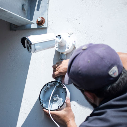 Camera Installation for a Texas commercial facility, installed and serviced by Kingsedco