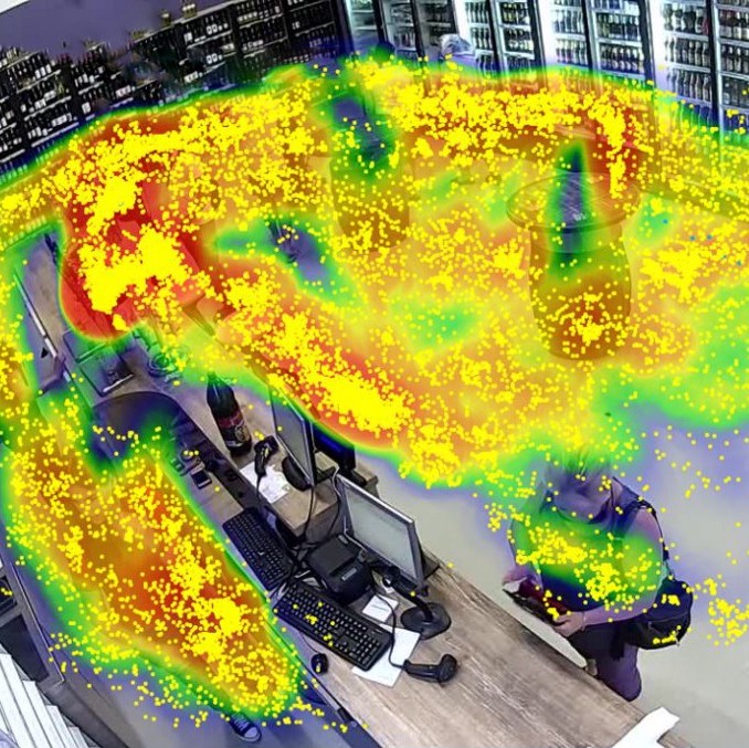 CCTV Heat Map For Retail for a Texas commercial facility, installed and serviced by Kingsedco
