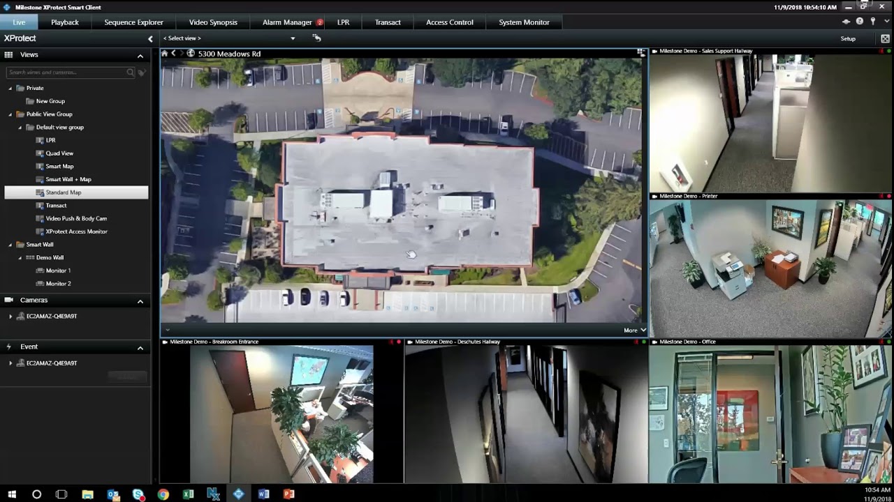 Milestone Software Solutions for a Texas commercial facility, installed and serviced by Kingsedco