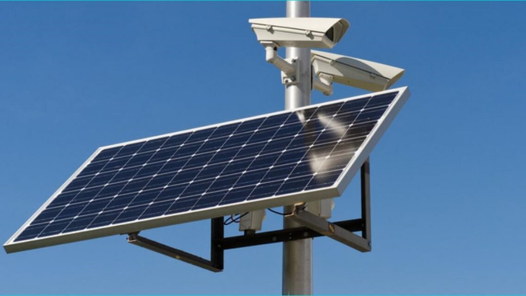 Solar Powered Security Cameras — commercial security installed by Kingsedco in Texas