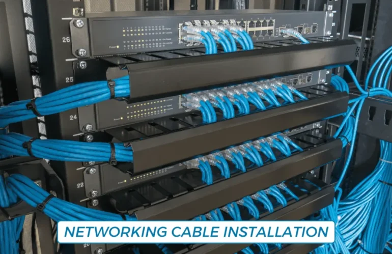 Kingsedco Network Cable Installation 1024x installation for Texas businesses