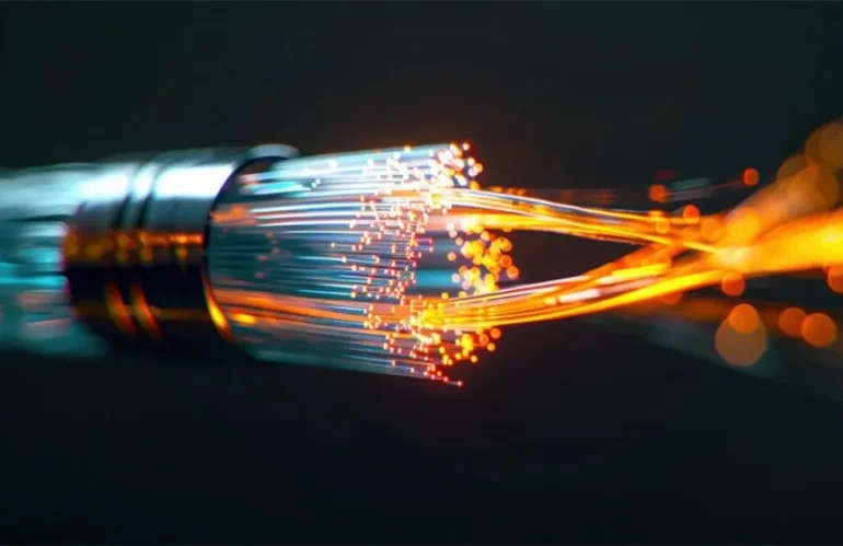 Fiber Optic Heading for a Texas commercial facility, installed and serviced by Kingsedco