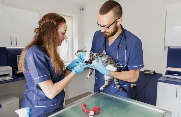 Kingsedco Medium Shot Veterinarians Helpin installation for Texas businesses