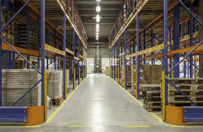 Kingsedco View Inside New Warehouse Mezzan installation for Texas businesses