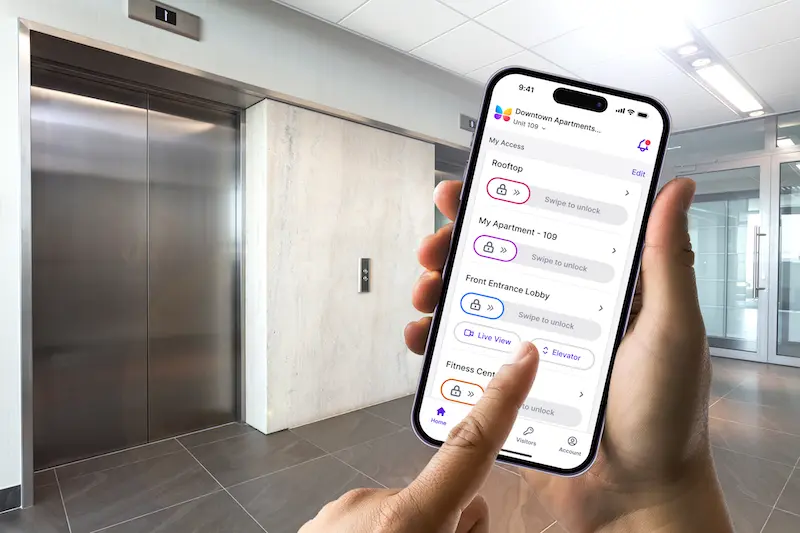 Elevator Controls Updated Home Screen Mobile for a Texas commercial facility, installed and serviced by Kingsedco